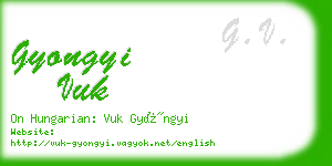 gyongyi vuk business card